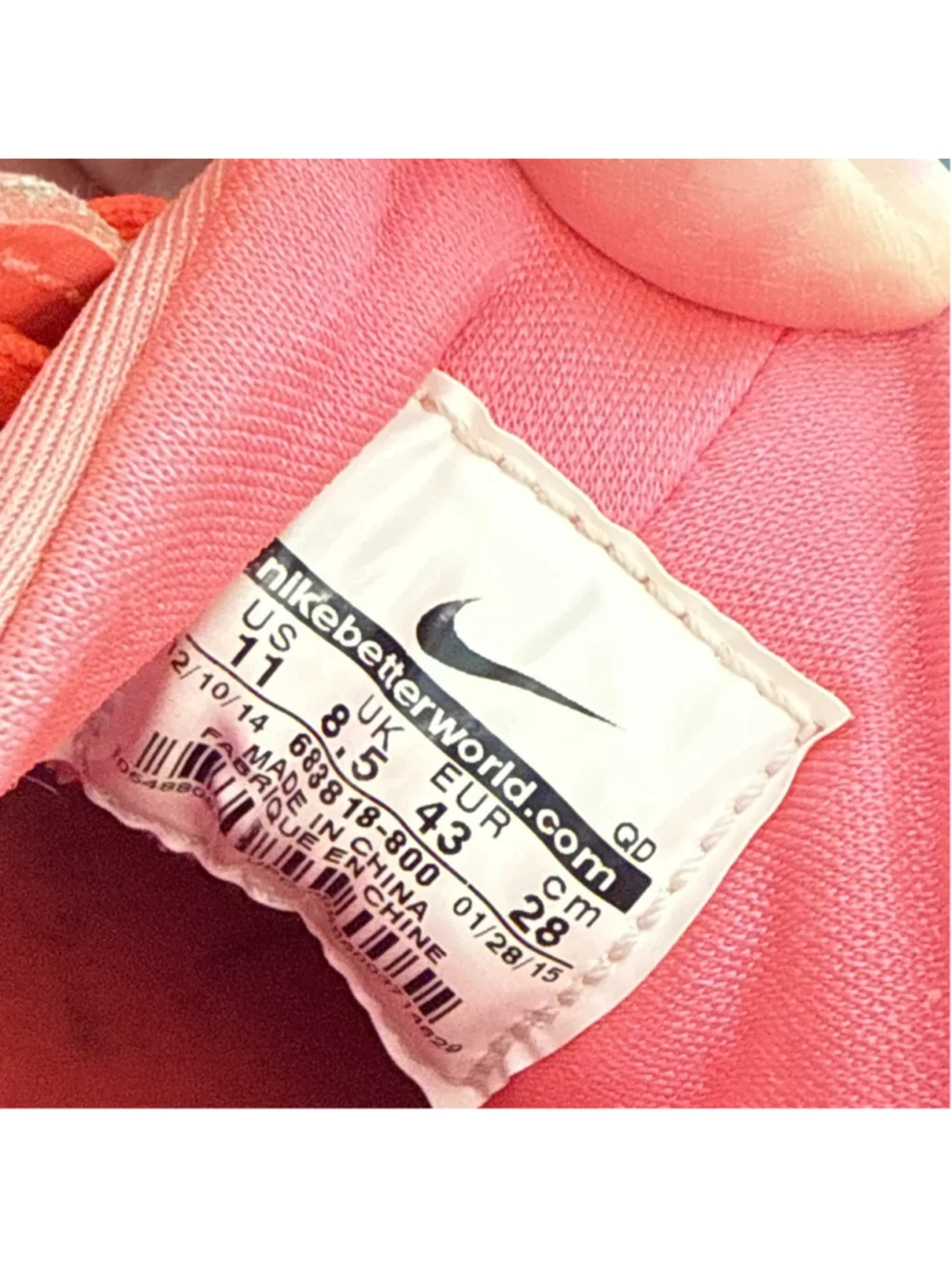 Nike Air Huarache Run Premium' Hot Lava' 683818-800 Womens 11
